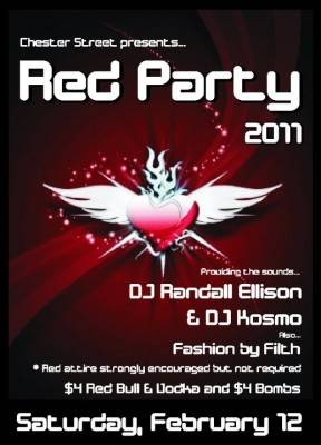 Red Party at Chester Street Bar