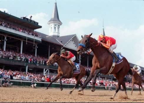 Real Quiet defeats Indian Charlie in the 1998 Kentucky Derby