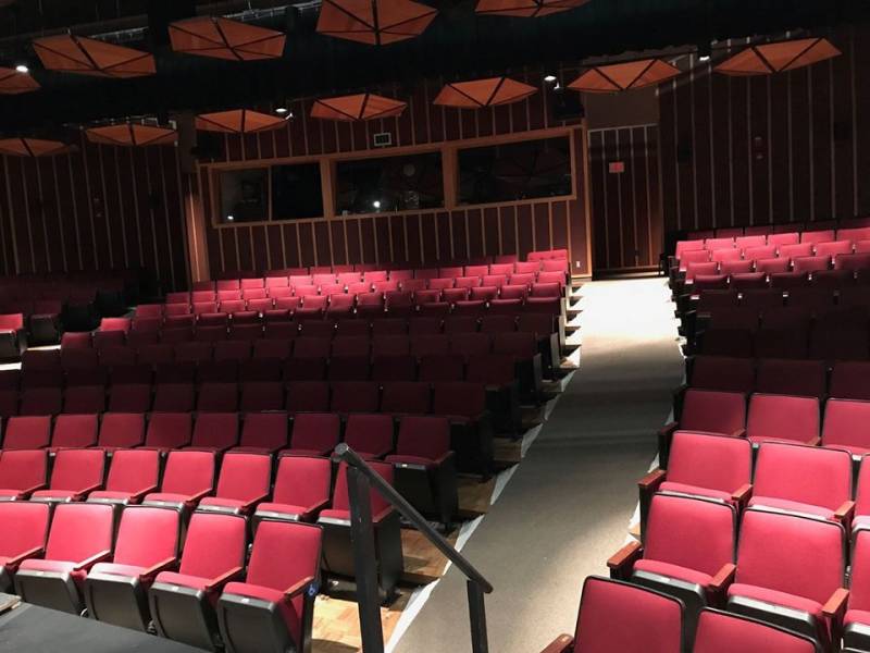 Image: Photo of renovated Harold & Jean Miner Theatre at Parkland College. Photo courtesy of Parkland College.