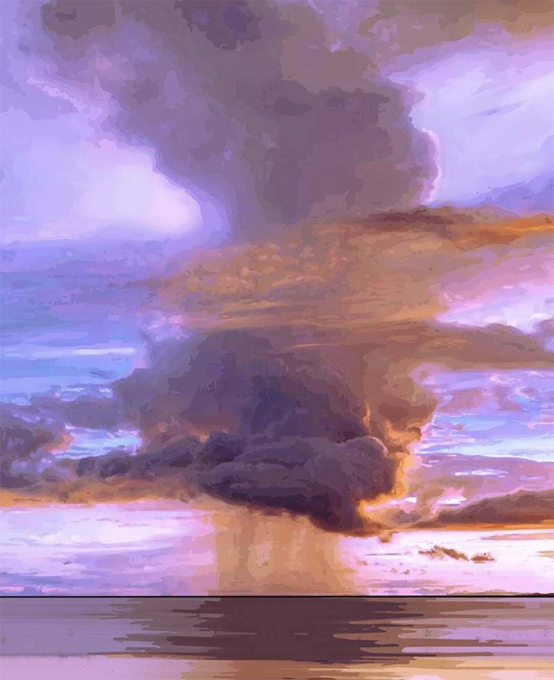 Image: Nimbus cloud study by Patrick Earl Hammie. Image from Instagram.