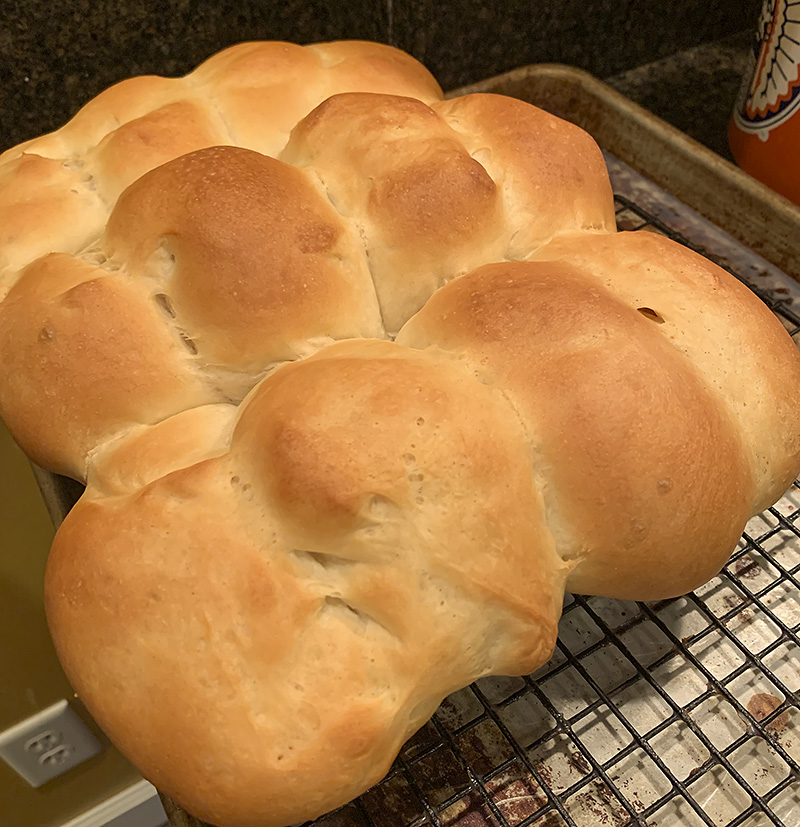 Yeast rolls cooked at home by the author. Photo by Zoe Valentine.