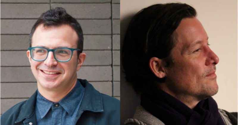Photos of Chicago authors Daniel Borzutzky and Christopher Grimes. Photo from University of Illinois website