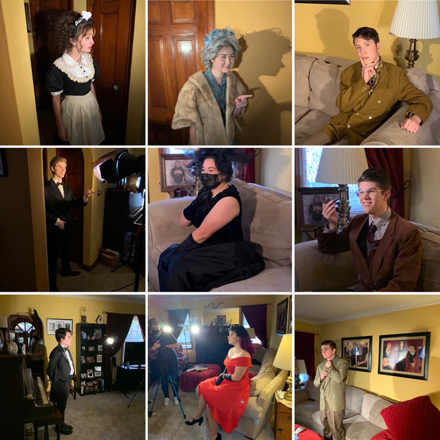 Additional photos of the Clue cast in full costume.