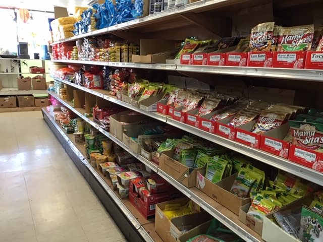  A close-up of one of the main aisles shows a selection of instant soups and noodles. Photo by Rachael McMillan.