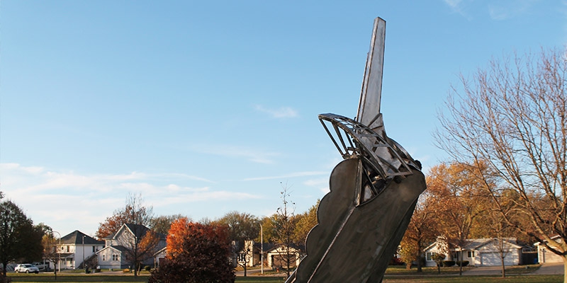 a metal sculpture by Preston Jackson