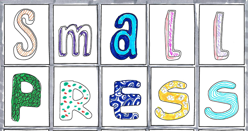 Illustrated text spelling out 