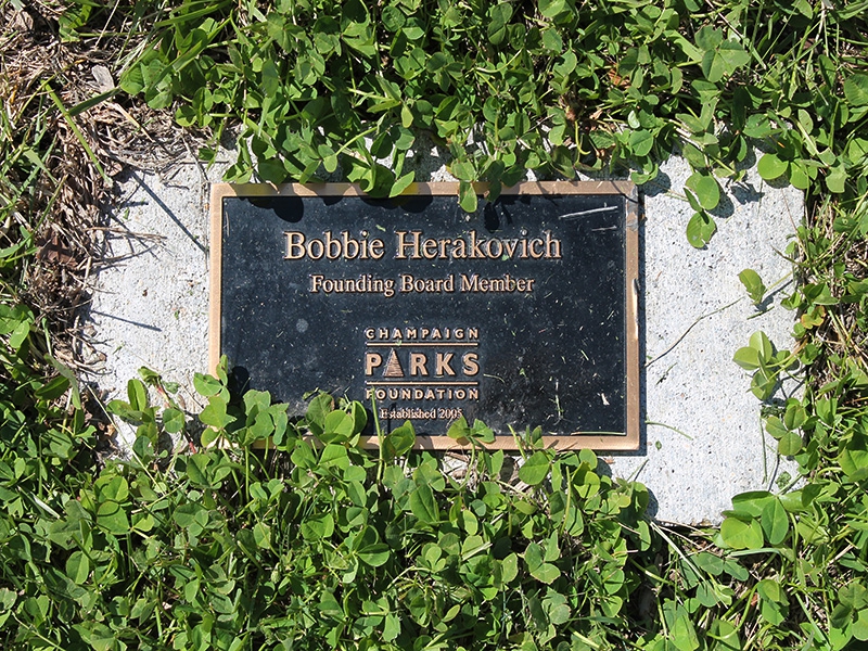 a plaque honoring Bobbie Herakovich