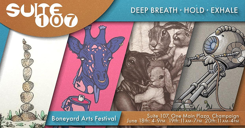 Collage of images from the Deep Breathe-Hold-Exhale event at Boneyard Arts Festival 2021. Image from the Boneyard Arts Festival website.