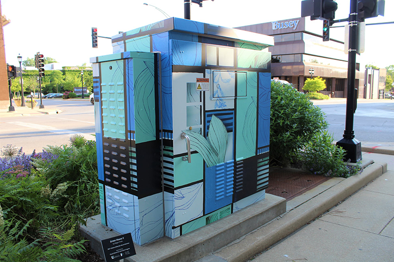 Urbana utility box mural 