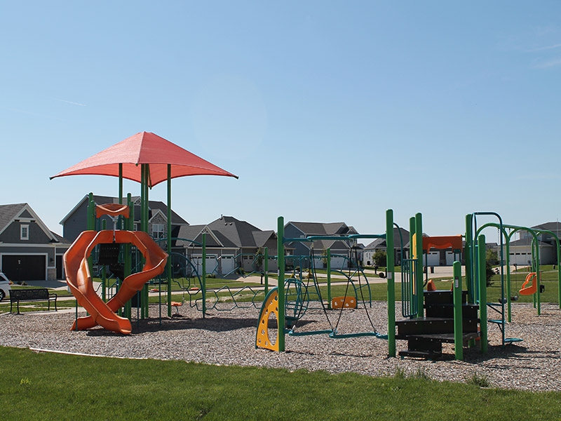 children's playground at a new park 