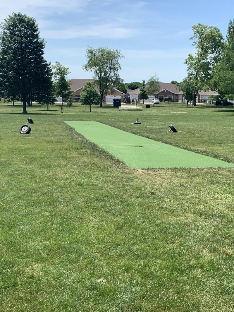 a cricket pitch in a park in Urbana 
