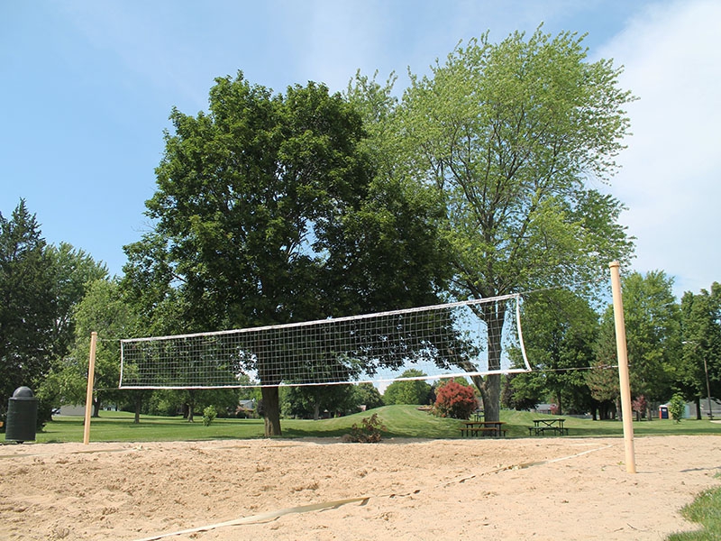 a sand volleyball court