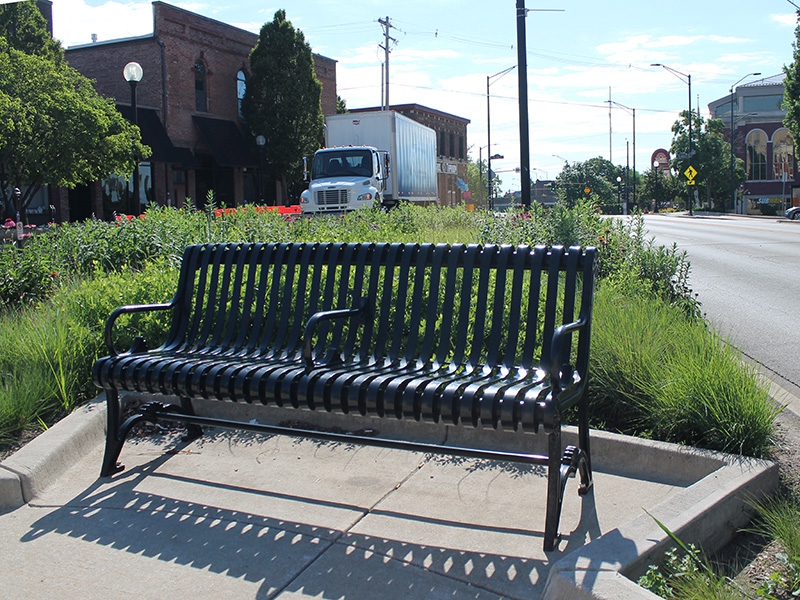 a park bench 