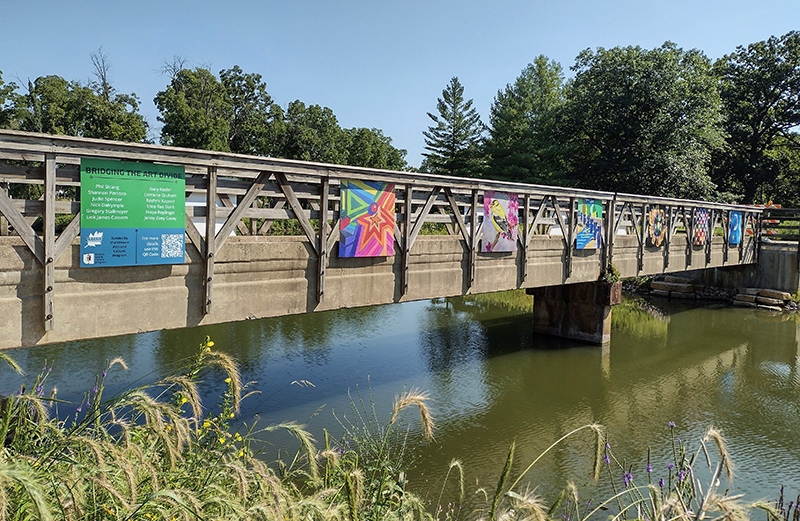 Photo of Bridging the Art Divide at Crystal Lake. Photo courtesy of the Urbana Park District. 