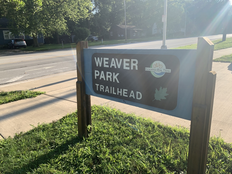 Weaver Park Trailhead sign