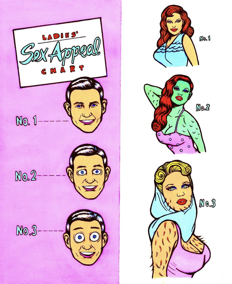 Image of the Ladies Sex Appeal Chart. Image from the Dreaming of Johnny website..