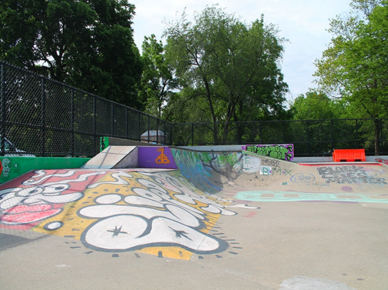 a skate park in Spalding Park 