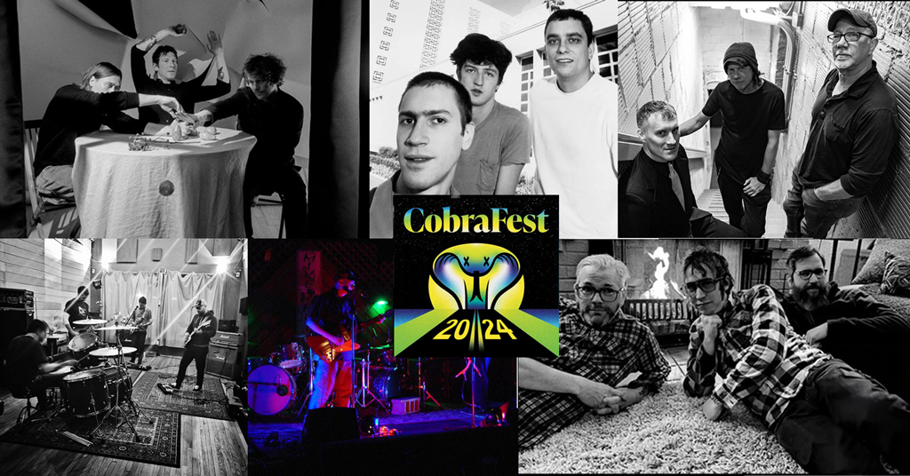 A collage of all of the bands playing Cobrafest 2024